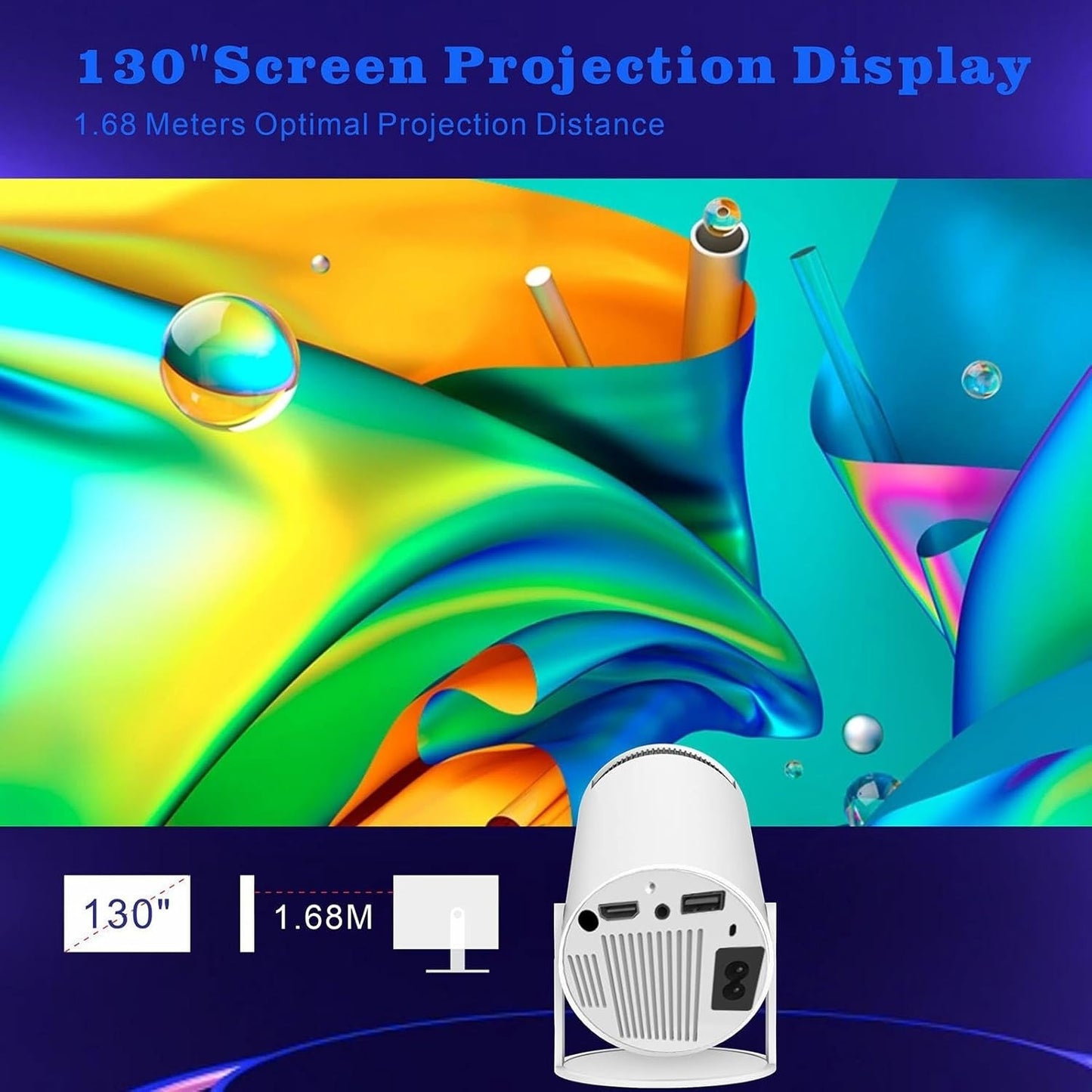 Miniproyector HY300PRO para Dormitorio